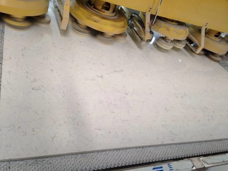 white engineered marble