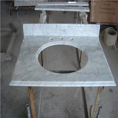 White Marble Vanity Top with Sink