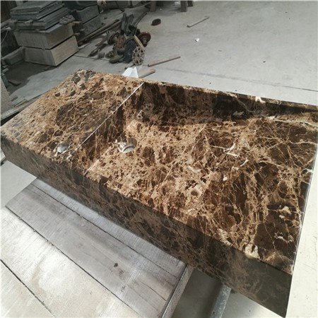 brown square sinks