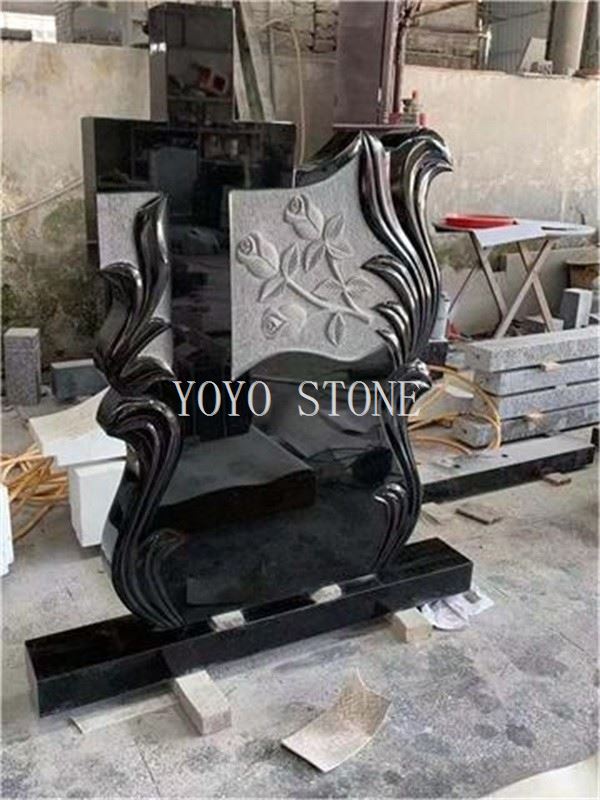 black granite tombstones