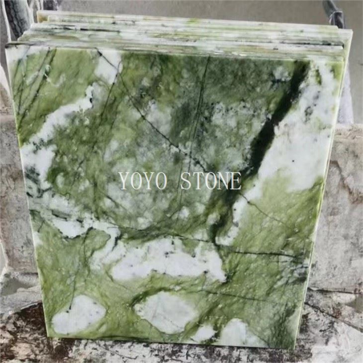 Ming Green Polished Marble Tile