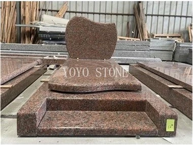 French Style Granite Tombstone