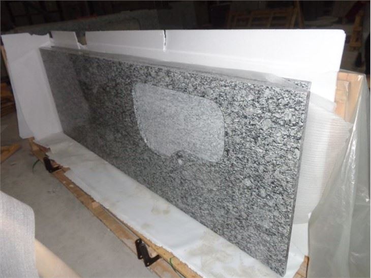 White Spray Granite Countertop