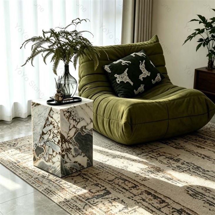 Calacatta Marble Side Table factory