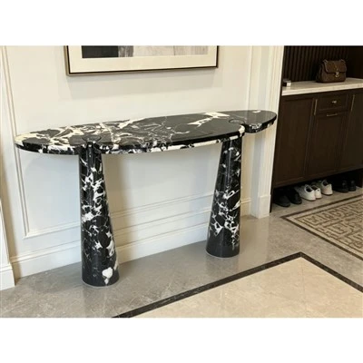 Black Marble Entry Table