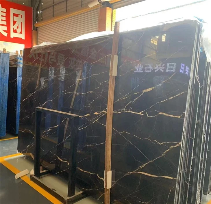 black and gold marble slab factory