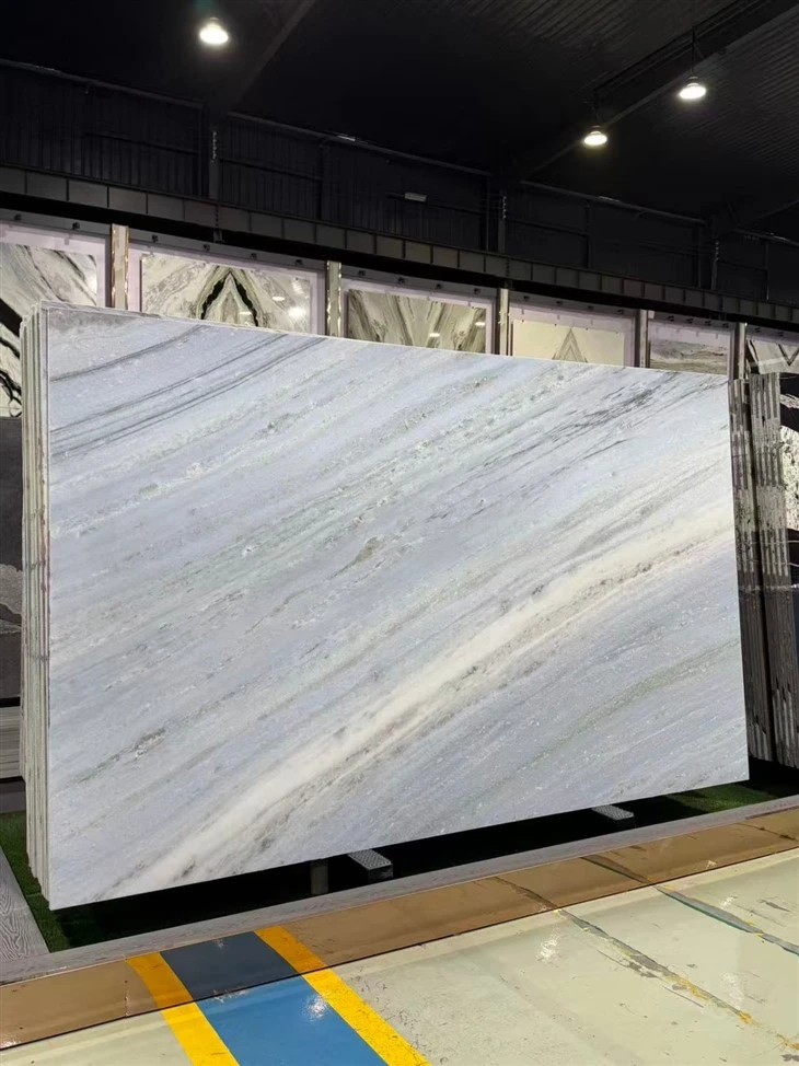 blue crystal marble slab