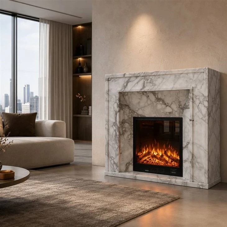 Calacatta Marble Fireplace