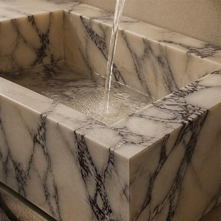 Calacatta Viola Marble Vanity Macro