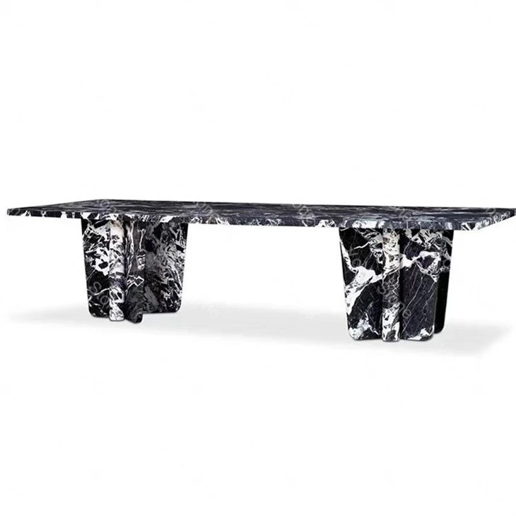Calacatta Black Marble Dining Table