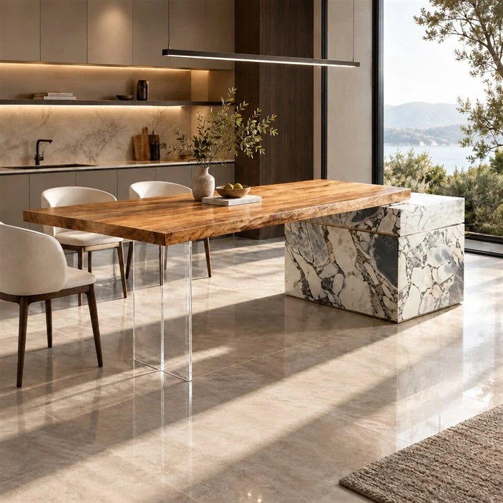 Marble Kitchen Island With Storage