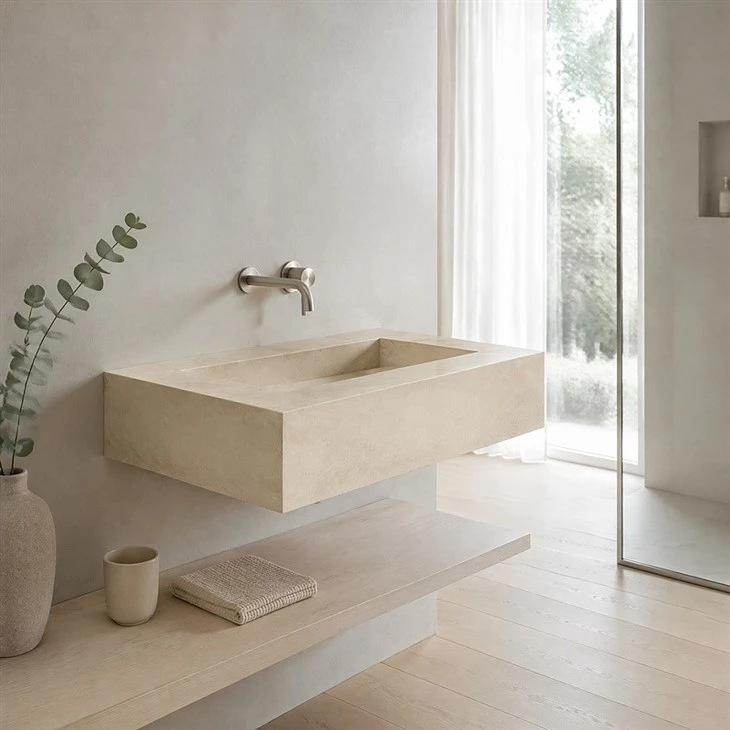 beige-travertine-floating-sink-frontal-angle