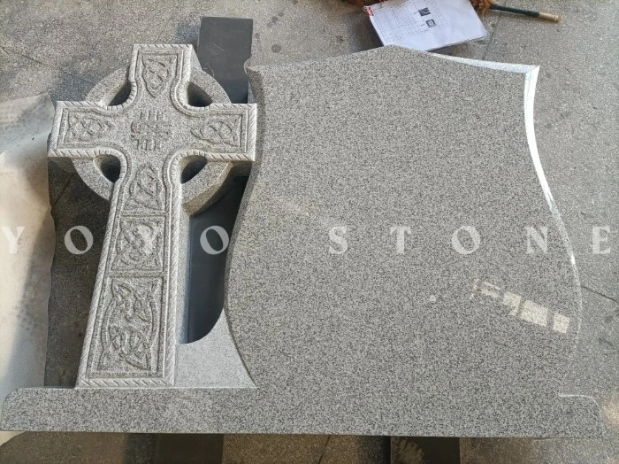 Grey Celtic Cross Granite Memorial Headstone 13 Grey Celtic Cross Granite Memorial Headstone 13