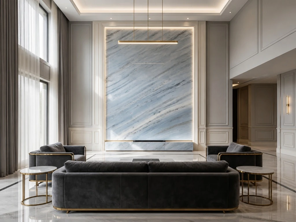02blue-vein-marble-kitchen-waterfall-island-4x3 02blue-vein-marble-kitchen-waterfall-island-4x3