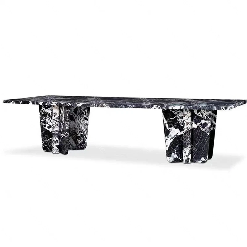 Calacatta Black Marble Dining Table Calacatta Black Marble Dining Table