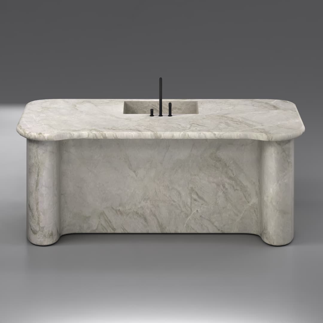 white marble kitchen island white marble kitchen island