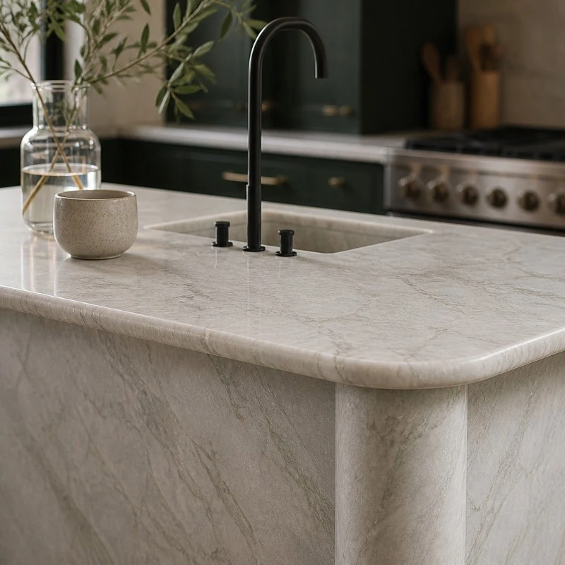 01jinghu-chunxiao-white-marble-kitchen-island-detail-closeup 01jinghu-chunxiao-white-marble-kitchen-island-detail-closeup