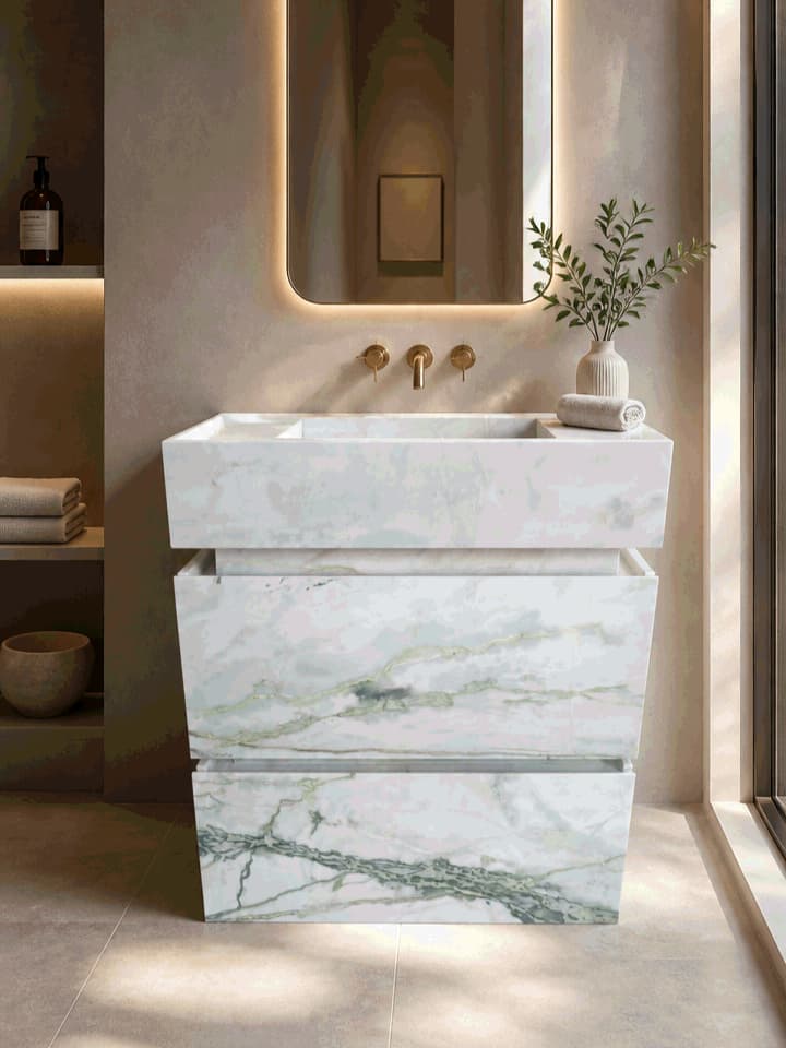 calacatta-green-marble-vanity-vertical-luxury-bathroom calacatta-green-marble-vanity-vertical-luxury-bathroom