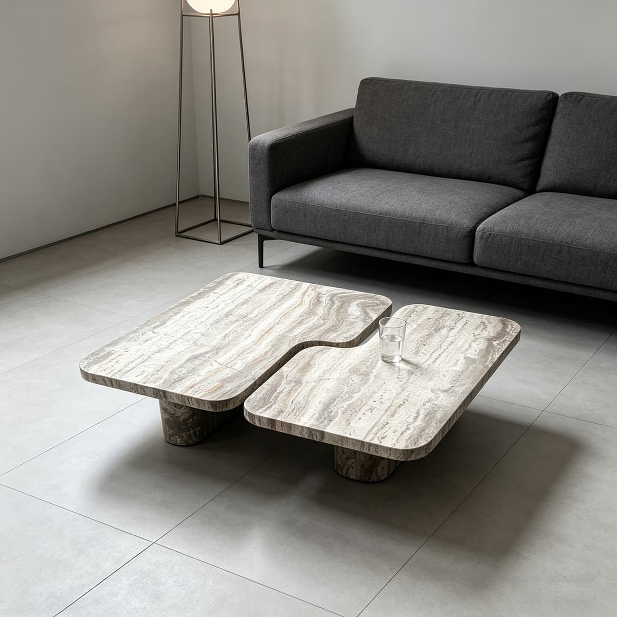 Silver Grey Travertine Coffee Table 2 Silver Grey Travertine Coffee Table 2