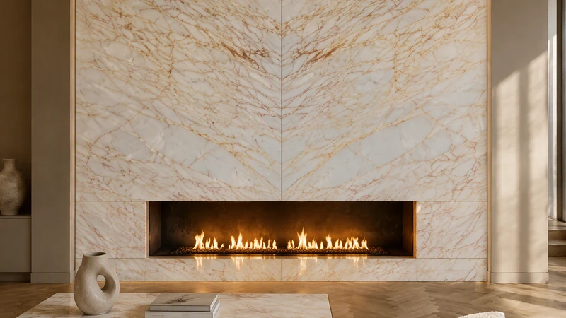 Golden Spider Marble Fireplace Golden Spider Marble Fireplace
