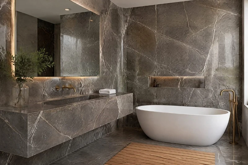 Gray Emperador Marble Bathroom Gray Emperador Marble Bathroom