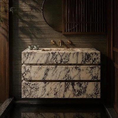 Calacatta Viola Marble Vanity Oriental Calacatta Viola Marble Vanity Oriental