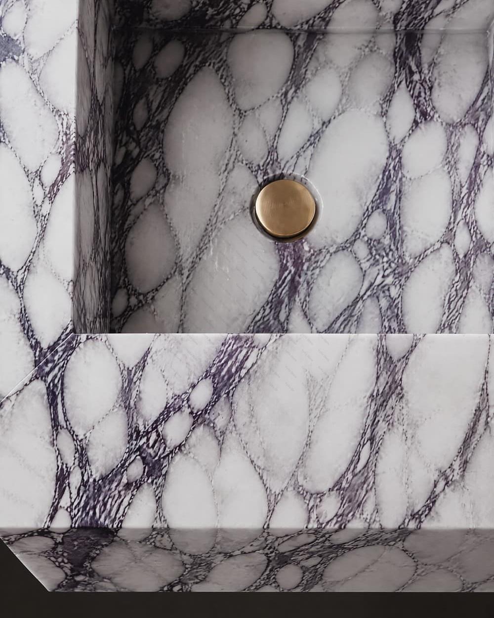 Calacatta Viola Marble Basin Detail 2x3 Calacatta Viola Marble Basin Detail 2x3