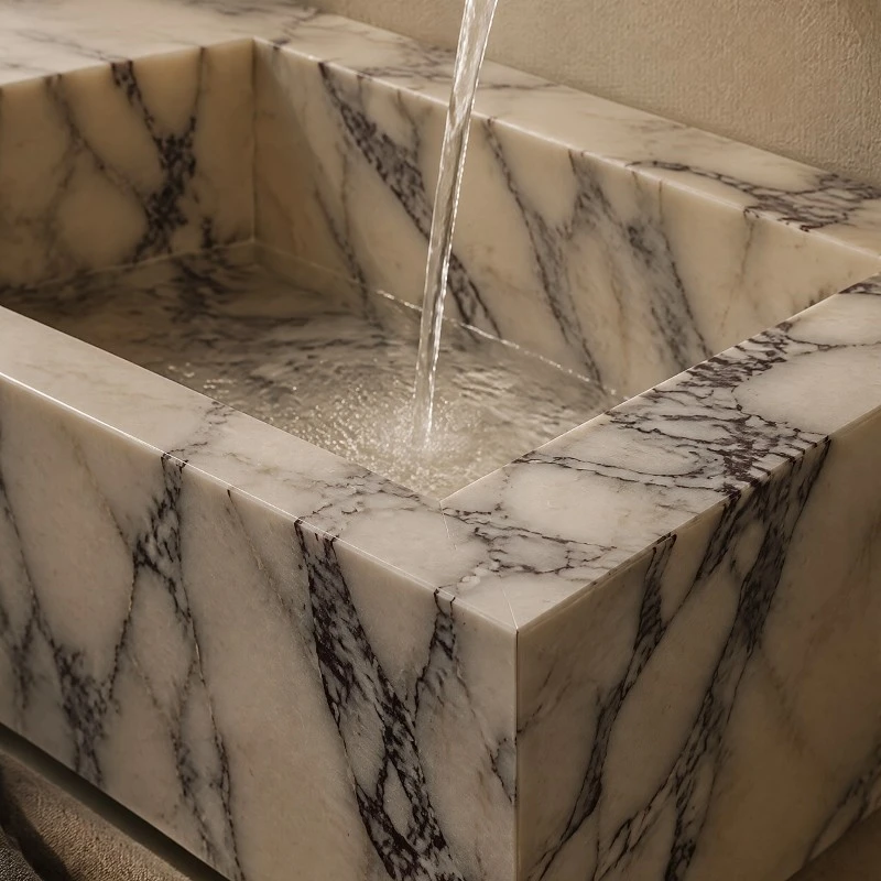 Calacatta Viola Marble Vanity Macro Calacatta Viola Marble Vanity Macro