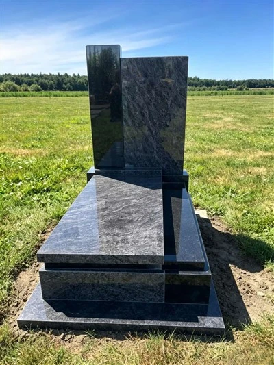 Bahama Blue Granite Tombstone