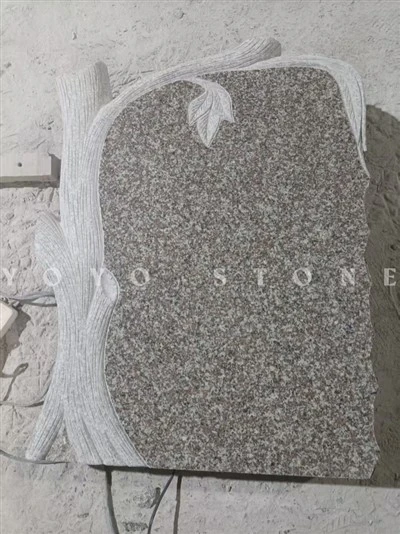 G664 Granite Tree Headstone