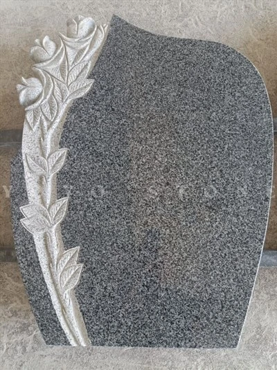 New G654 Granite Monument Rose Carving