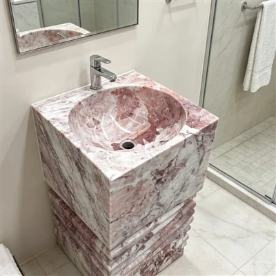 Pink Stone Sink