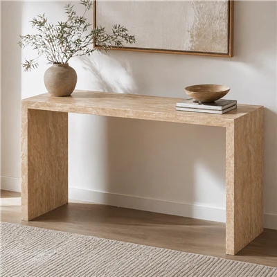 Travertine Stone Console Table