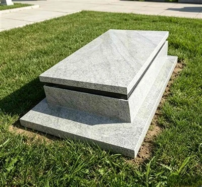 White Granite Tombstone