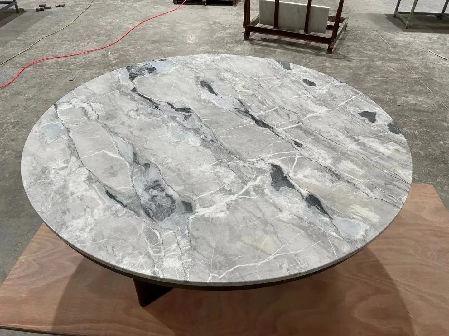 travertine side table