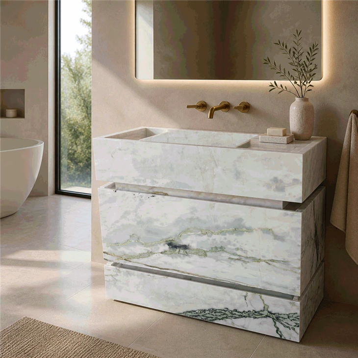 White Marble Vessel Sink