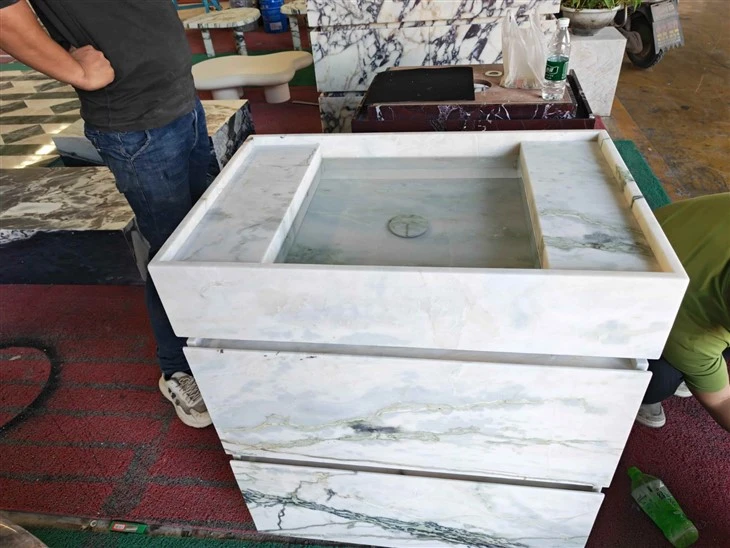 Lilac White Marble Bathroom Vanity3