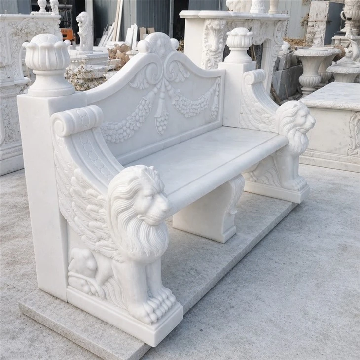 05_white-marble-winged-lion-bench-perspective-view-clean