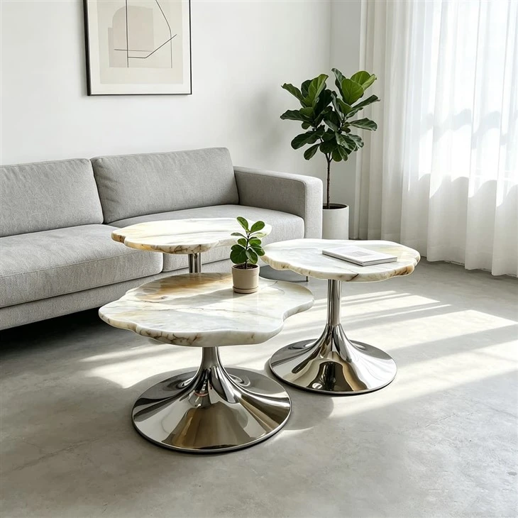 white onyx coffee table application